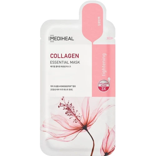 Mediheal Collagen Essential Mask Ligtingująca maska w płachcie, 24 ml - Z kolagenem i kwasem hialuronowym