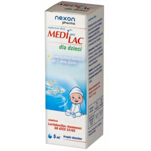 Mediprolac dla dzieci Krople doustne, 5 ml - Wspiera mikroflorę jelitową
