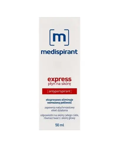 Medispirant Express Płyn na skórę, 50 ml - Ekspresowo eliminuje wzmożoną potliwość