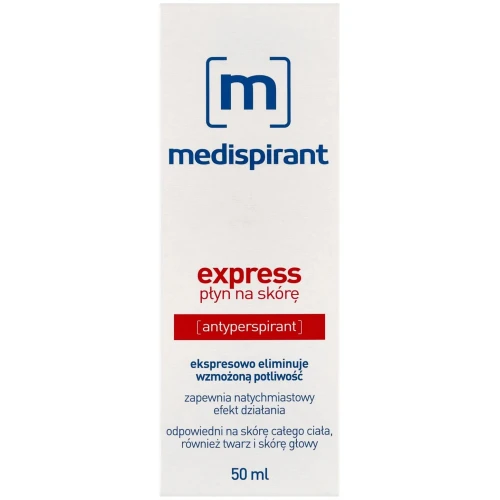 Medispirant Express płyn na skórę, 50 ml - Ekspresowo eliminuje wzmożoną potliwość