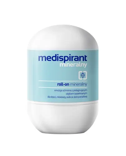 Medispirant Mineralny Antyperspirant roll-on, 40 ml - Dla dzieci, młodzieży, osób ze skórą wrażliwą