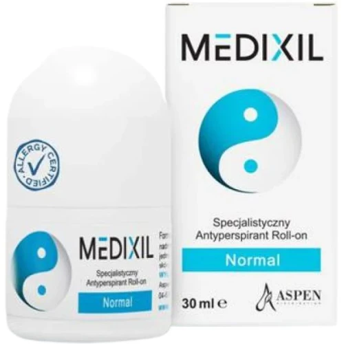 Medixil Normal Roll-on antyperspirant, 30 ml - Bloker potu do skóry wrażliwej i normalnej
