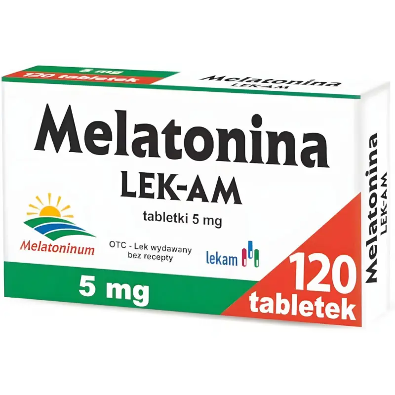Melatonina LEK-AM 5 mg, 120 tabletek - Melatonina w tabletkach