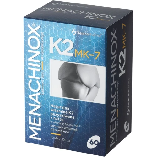Menachinox K2 MK-7, 60 kapsułek - Z naturalną witaminą K2 z Natto