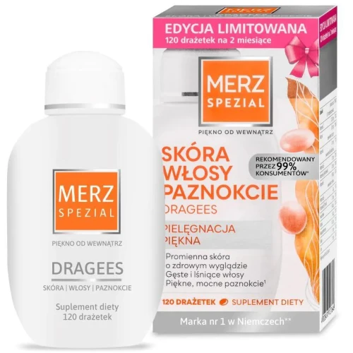 Merz Spezial Dragees, 120 drażetek - Witaminy – zdrowa skóra, lśniące włosy, wytrzymałe paznokcie