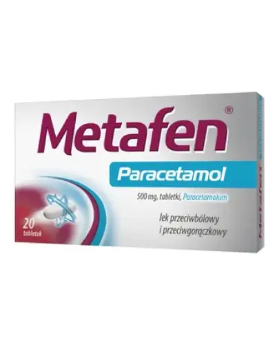 Metafen Metafen Paracetamol 500 mg, 20 tabletek - cena, opinie - Centralna ...