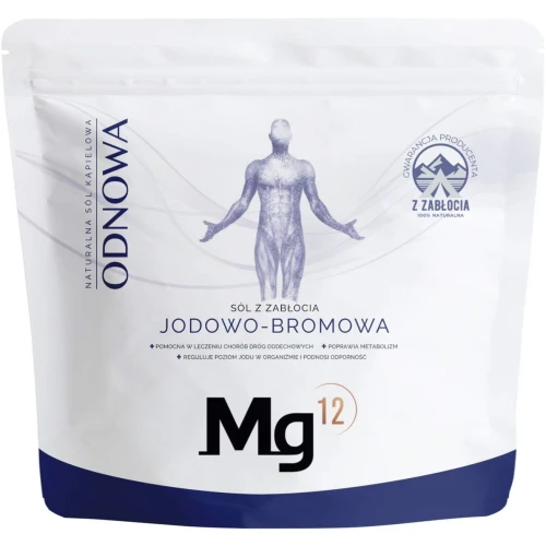 Mg12 Odnowa Sól jodowo-bromowa z Zabłocia, 1000 g - Do kąpieli, inhalacji i pielęgnacji skóry