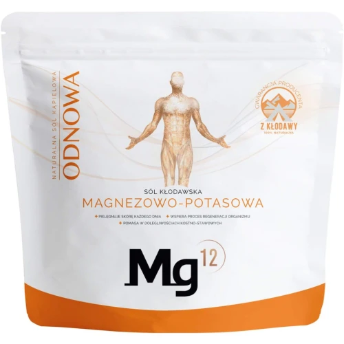 Mg12 Odnowa Sól magnezowo-potasowa Kłodawska do kąpieli, 1000 g - Do kąpieli regeneracyjnych i relaksu mięśni