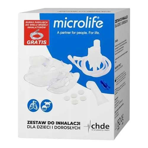 Microlife zestaw do inhalacji dzieci i dorosłych - Zestaw oryginalnych akcesoriów do inhalatorów NEB200, NEB400, NEB410