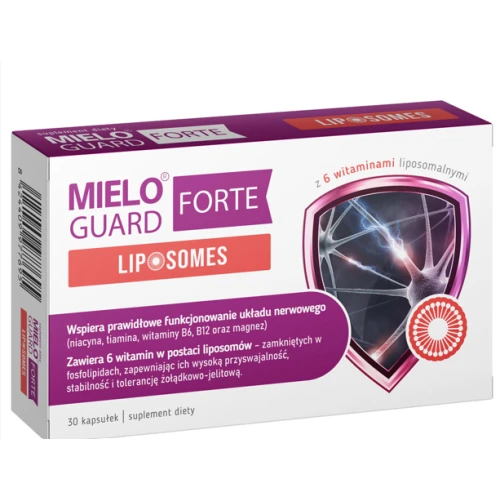 Mieloguard Forte Liposomes, 30 kapsułek - 6 witamin w postaci liposomów – wsparcie układu nerwowego