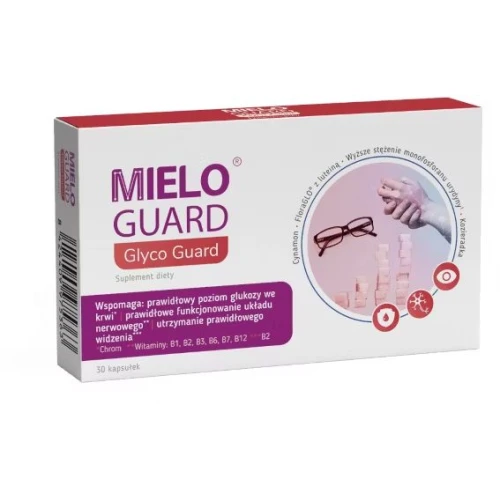Mieloguard Glyco Guard, 30 kapsułek - Wsparcie prawidłowego poziomu cukru, funkcjonowania układu nerwowegow i wzroku