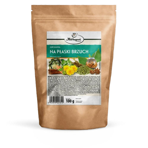 Mieszanka Na Płaski Brzuch, 100 g - Naturalna mieszanka ziół wspierająca utrzymanie prawidłowej masy ciała