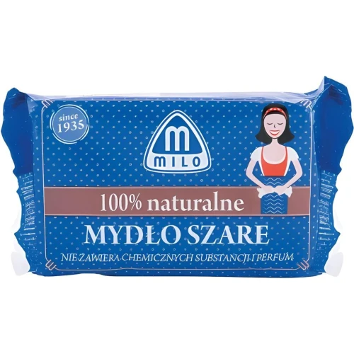 Milo Mydło szare, 175 g - Naturalne mydło szare do skóry wrażliwej, prania i usuwania plam