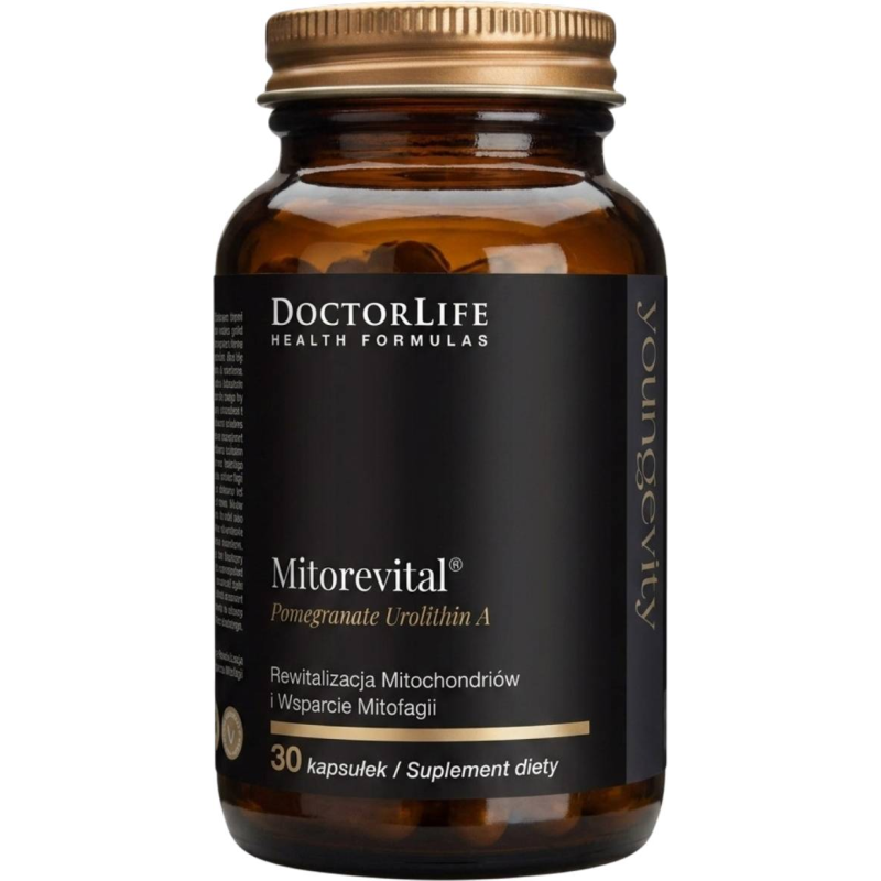 Doctor Life Mitorevital, 30 kapsułek - Z urolityną A z owoców granatowca właściwego, 250 mg w 1 kapsułce