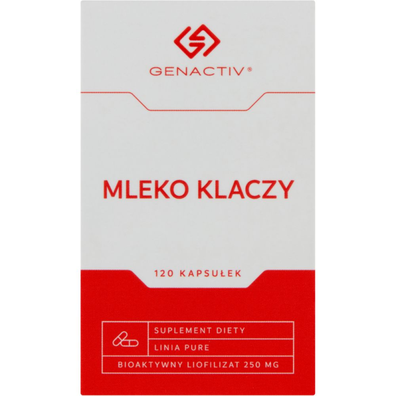 Genactiv Mleko klaczy, 120 kapsułek - Z aktywnymi biologicznie składnikami oraz witaminami i minerałami