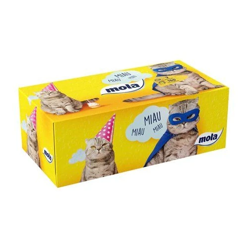 Mola Familybox Chusteczki higieniczne, 150 sztuk - Dwuwarstwowe chusteczki do nosa w ekonomicznym opakowaniu