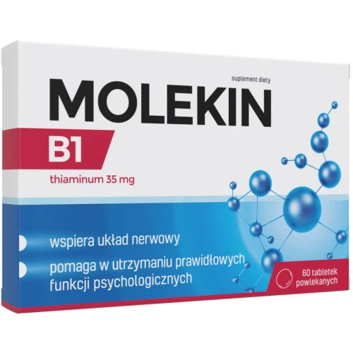 Molekin B1 35 mg, 60 tabletek - Wsparcie układu nerwowego i serca
