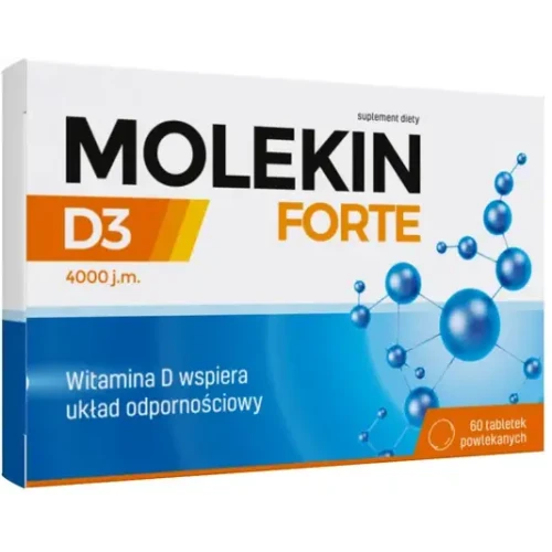 Molekin D3 Forte, 60 tabletek -  Uzupełnienia codzienną dietę osób dorosłych w witaminę D3