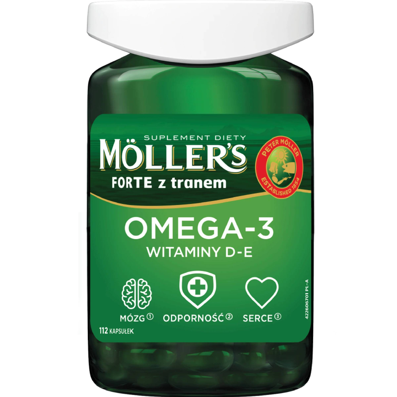 Moller's Forte, 112 kapsułek - Omega-3 z witaminami D i E