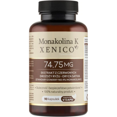 Xenico Monakolina K, 90 kapsułek - Wspiera prawidłowy poziom cholesterolu