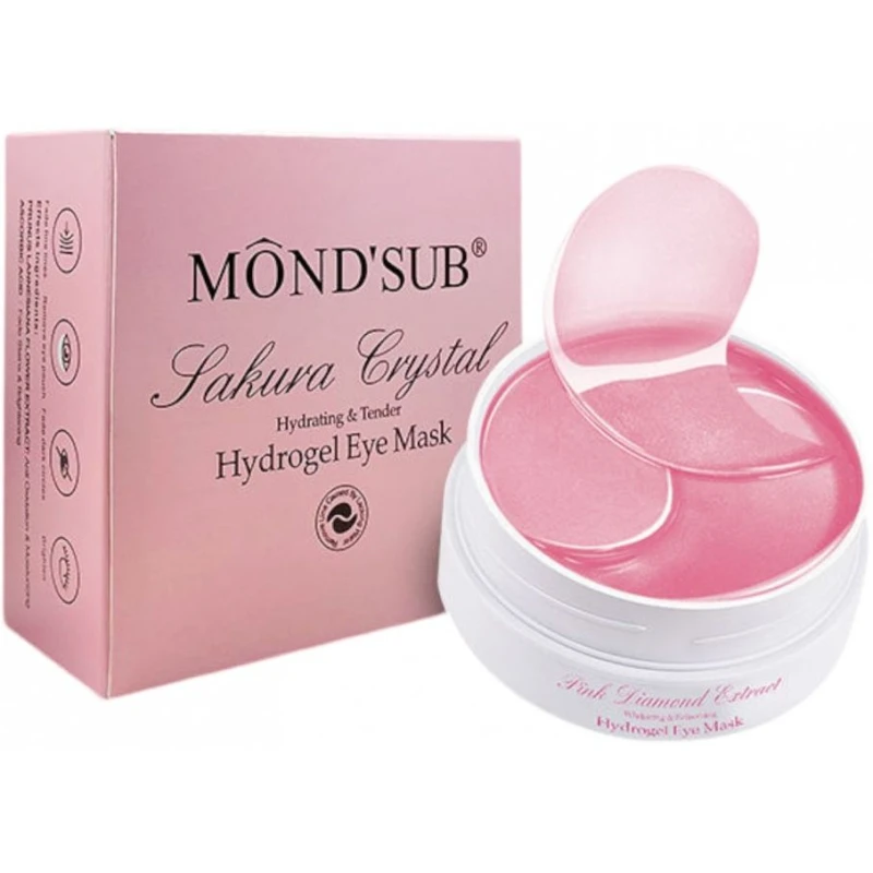 Mond'Sub Sakura Crystal Hydrożelowe płatki pod oczy, 60 sztuk - Intensywne nawilżenie i efekt wypoczętej skóry