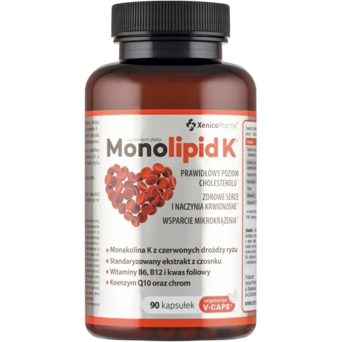 Monolipid K, 90 kapsułek - Wsparcie w utrzymaniu prawidłowego poziomu cholesterolu