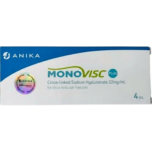Monovisc Plus 22mg/ml, ampułko–strzykawka, 4 ml - Zastrzyk dostawowy z hologramem na opakowaniu