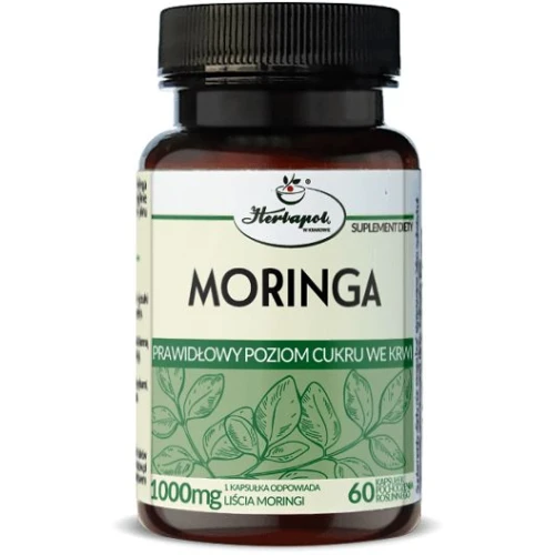Moringa, 60 kapsułek - Pomaga utrzymać prawidłowy poziom cukru