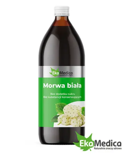 EkaMedica Morwa biała, płyn, 500 ml  - Bez dodatku cukru, zawiera tylko naturalnie występujące cukry