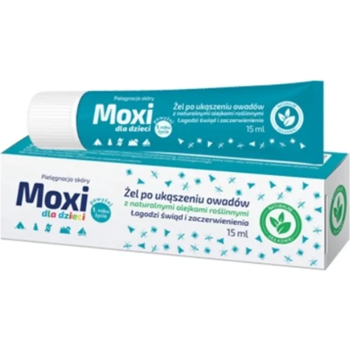 Moxi żel po ukąszeniu owadów dla dzieci, 15 ml - Łagodzi świąd i zaczerwienienia