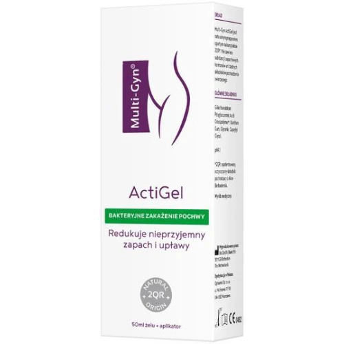 Multi-Gyn ActiGel żel dopochwowy, 50 ml - Żel dopochwowy z aplikatorem, leczy bakteryjne zakażenie pochwy