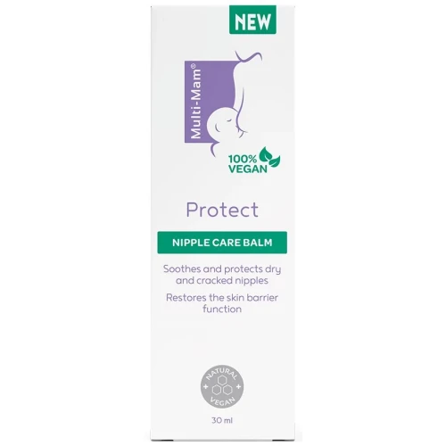 Multi-Mam Protect Ochronny balsam pielęgnacyjny do sutków, 30 ml - Wegański balsam ochronny i regenerujący brodawki sutkowe