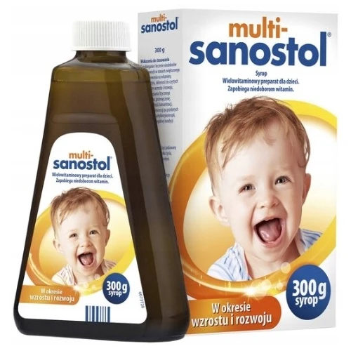 Multi–Sanostol syrop, 300 g - Preparat wielowitaminowy dla dzieci 