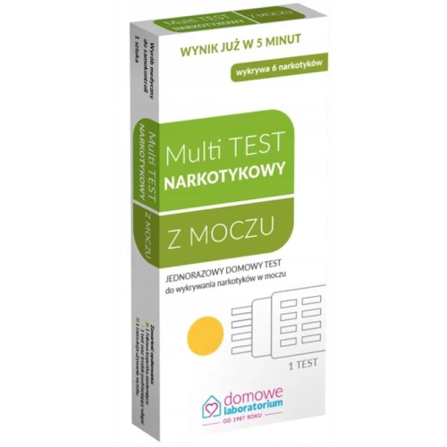 Multi Test do wykrywania narkotyków w moczu, 1 sztuka - Wykrywa 6 narkotyków