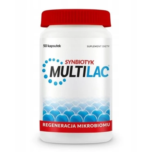 Multilac Synbiotyk, 50 kapsułek - Probiotyk + prebiotyk w kapsułkach
