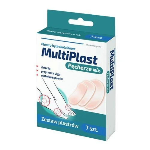 MultiPlast Pęcherze Mix Plastry hydrokoloidowe, 7 sztuk
