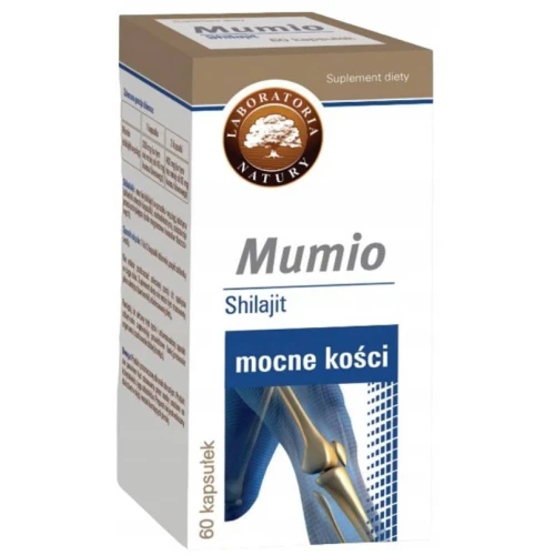 Mumio-Shilajit Mocne Kości, 60 kapsułek - Dla osób dorosłych, przemęczonych i osłąbionych oraz po urazach