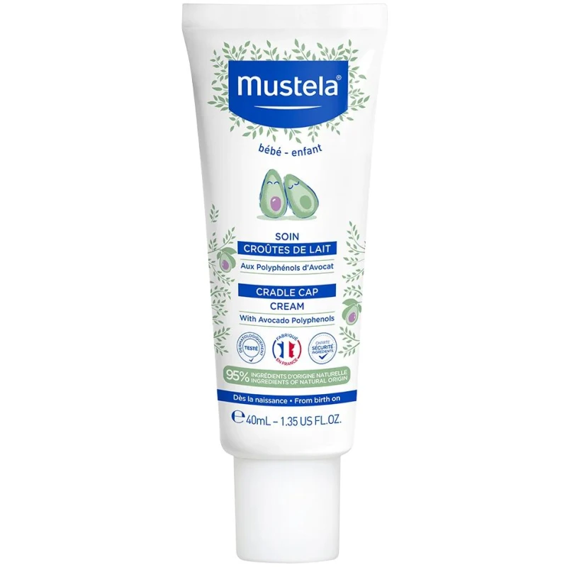 Mustela Bebe Enfant Krem na ciemieniuchę, 40 ml   - Usunąć ciemieniuchę, zapobiega jej nawrotom