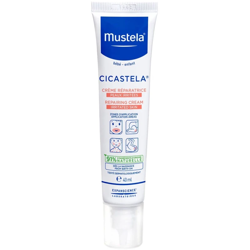 Mustela Cicastela Krem regeneracyjny, 40 ml - Do pielęgnacji miejscowych podrażnień.
