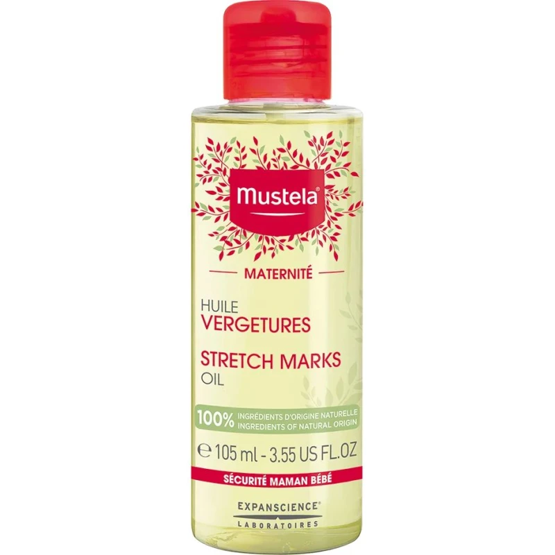 Mustela Maternite Bio Olejek na rozstępy, 105 ml - Poprawia elastyczność i pomaga zachować miękkość i sprężystość skóry