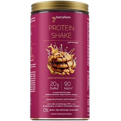 MyBest Protein Shake karmelowe ciasteczko, 450 g - Z aminokwasami, witaminami i ekstraktami roślinnymi, które wspierają odchudzanie