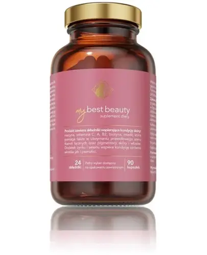 MyBest  Beauty, 90 kapsułek - Produkt zawiera składniki wspierające kondycję skóry