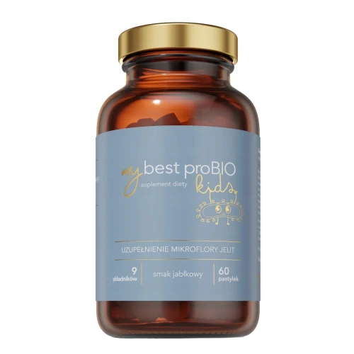 MyBestProBIO Kids, 60 pastylek - Probiotyki dla dzieci – wspomaganie mikroflory jelitowej