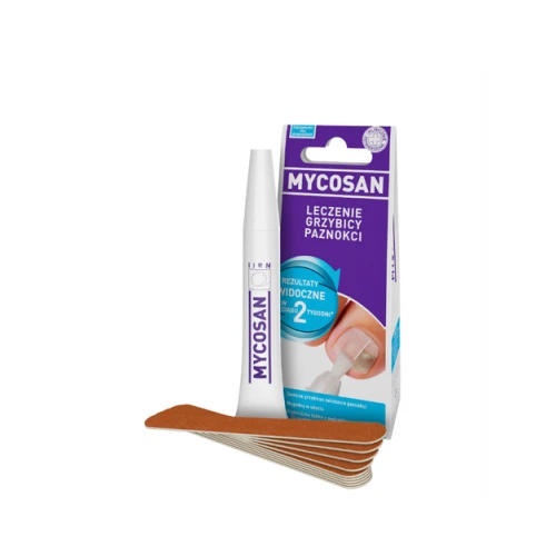 Mycosan Serum na grzybicę paznokci, 5 ml - Bezbarwne i bezzapachowe serum, wysycha w ciągu 2 minut