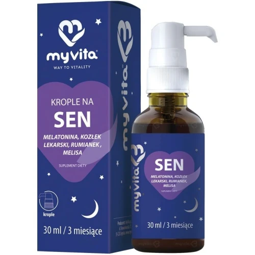 MyVita Krople Na Sen, 30 ml - Kompleks melatoniny i ekstraktów roślinnych