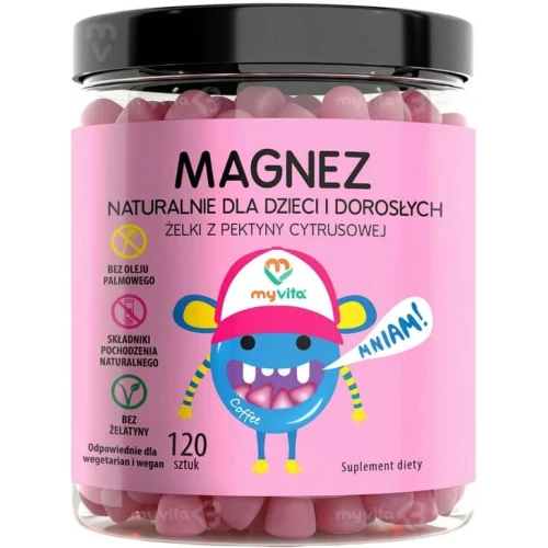 MyVita Naturalne żelki Magnez, 120 sztuk - Dla całej rodziny