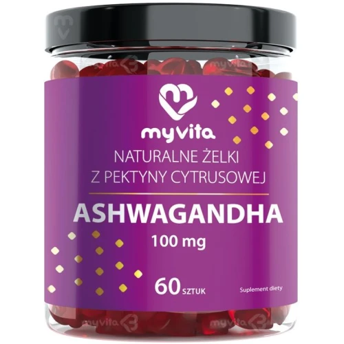 MyVita Naturalne żelki Ashwagandha, 60 sztuk - Standaryzowany ekstrakt – 5% witanolidów