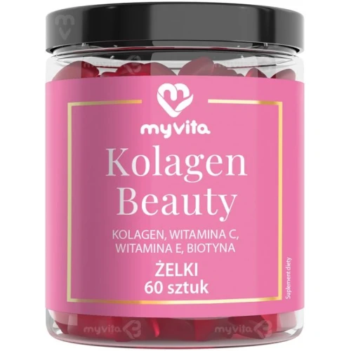 MyVita Naturalne żelki Kolagen Beauty, 60 sztuk - Kolagen z witaminą C
