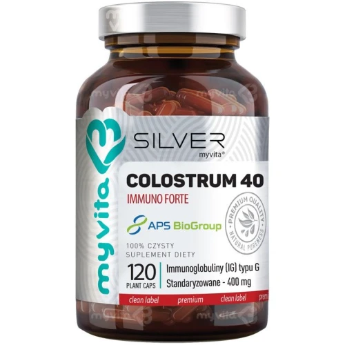 MyVita Silver Colostrum 40 Immuno Forte, 120 kapsułek - Colostrum siara bydlęca