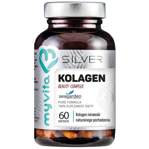 MyVita Silver Kolagen Beauty Complex, 60 kapsułek - Kolagen morski z kwasem hialuronowym i witaminami